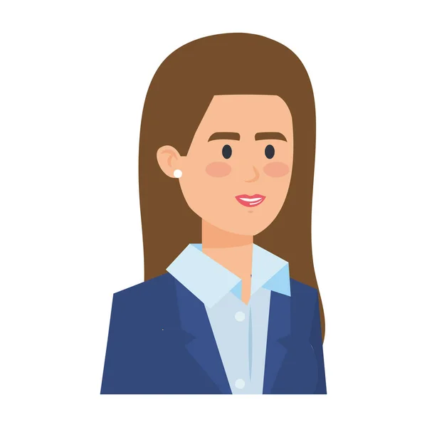 Elegante personaje de mujer de negocios avatar — Vector de stock