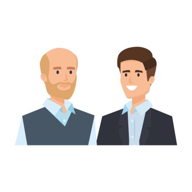 Çift işadamları avatarlar karakter
