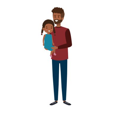 kızı karakterleri ile afro baba