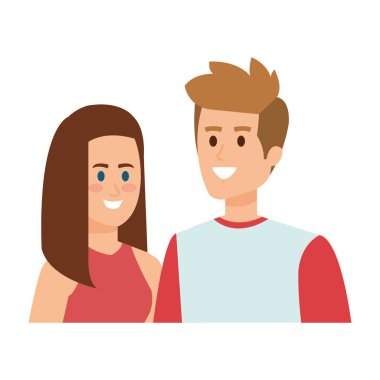 Genç çift avatarlar karakter