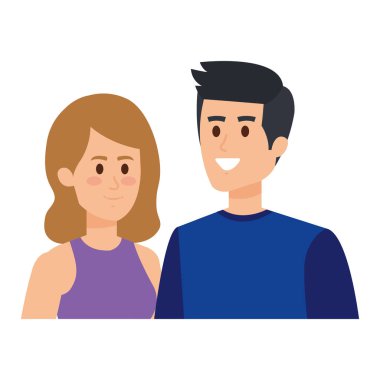 Genç çift avatarlar karakter