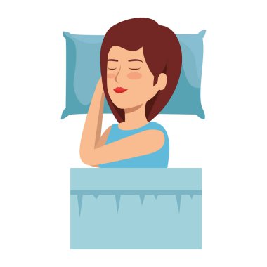 güzel kadın slepping karakter