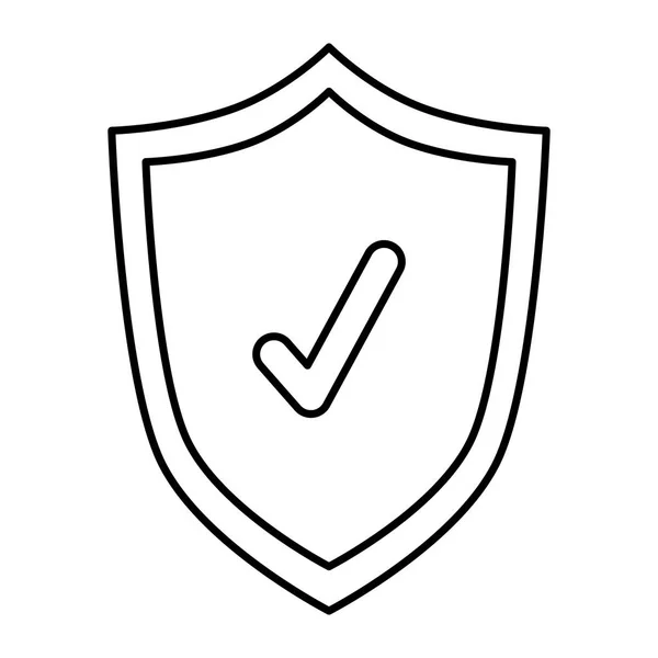 Escudo con símbolo de cheque — Archivo Imágenes Vectoriales
