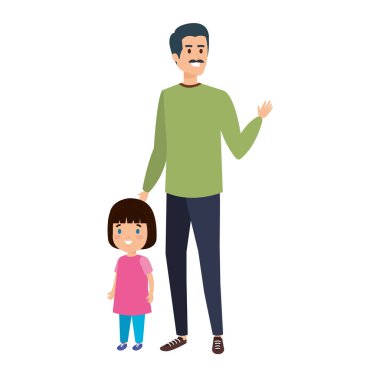 Baba ile kızı karakterler