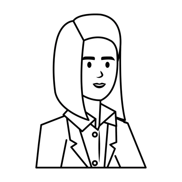 Elegante personaje de mujer de negocios avatar — Vector de stock