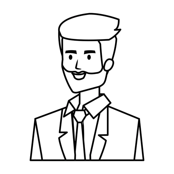 Elegante zakenman avatar karakter — Stockvector