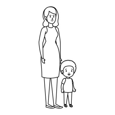 Küçük oğul karakterli Genç Anne