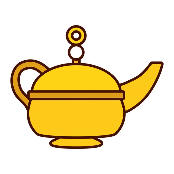 Olla de té india — Vector de stock