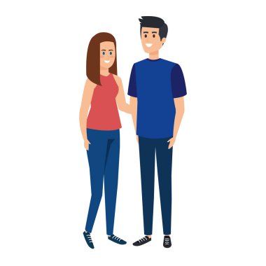 Genç çift avatarlar karakter