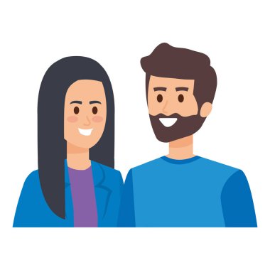 Genç çift avatarlar karakter