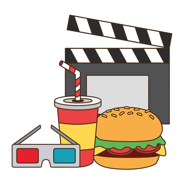 Cinema fast food — Stock Vector