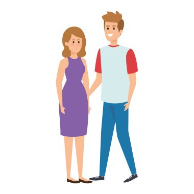 Genç çift avatarlar karakter