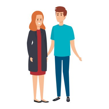 Genç çift avatarlar karakter