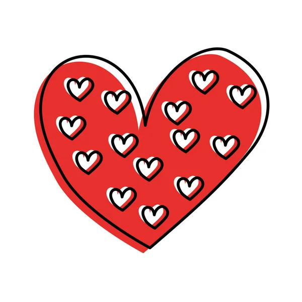Στυλ στοιχείο διακόσμησης πάθος ειδύλλιο αγάπη καρδιά — Διανυσματικό Αρχείο