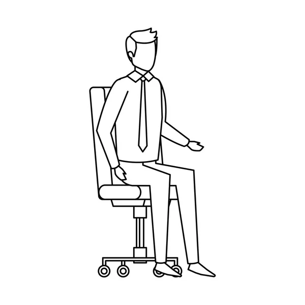 Elegantní podnikatel v kancelářská židle — Stockový vektor