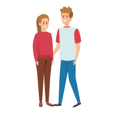 Genç çift avatarlar karakter