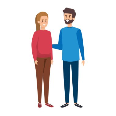 Genç çift avatarlar karakter