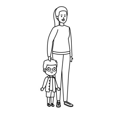 Küçük oğul karakterli Genç Anne