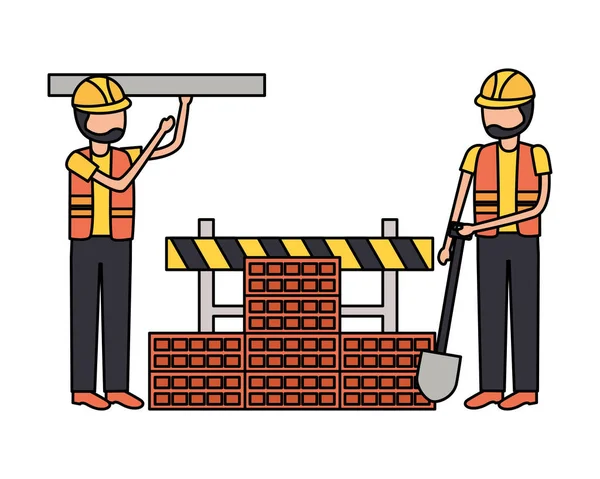 Byggutrustning för arbetstagare — Stock vektor