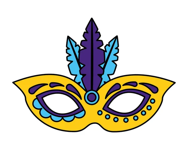 Máscara con carnaval de plumas — Archivo Imágenes Vectoriales