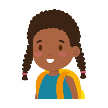 küçük afrikalı kız çocuk karakter