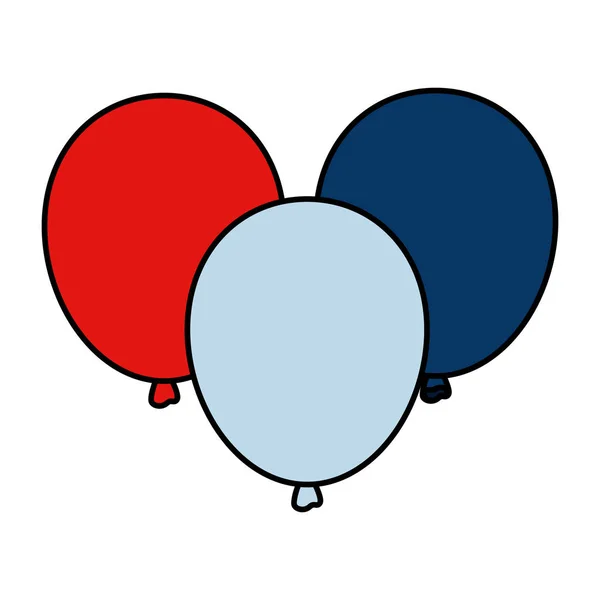 Воздушные шары гелий плавающие иконы — стоковый вектор