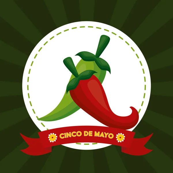 México cinco de mayo — Vector de stock