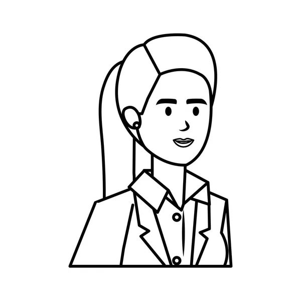 Elegante personaje de mujer de negocios avatar — Vector de stock