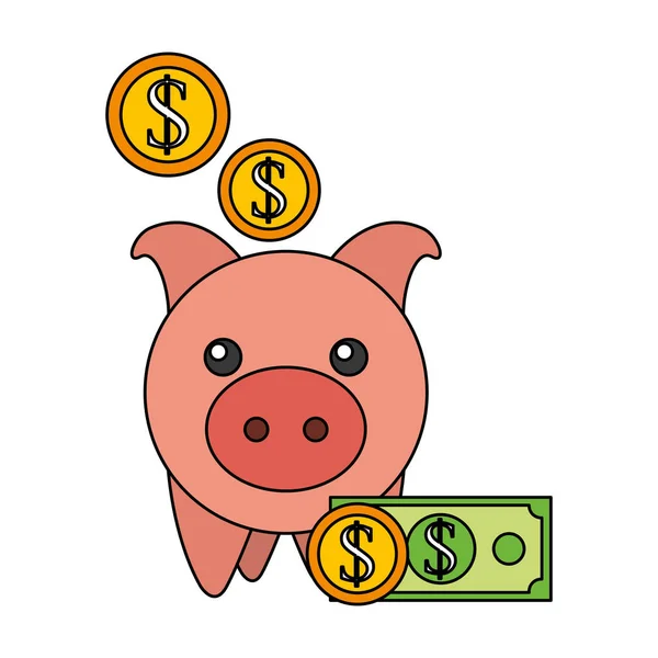 Économiser de l'argent lié — Image vectorielle