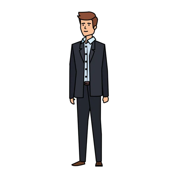 Κομψό επιχειρηματίας avatar χαρακτήρων — Διανυσματικό Αρχείο