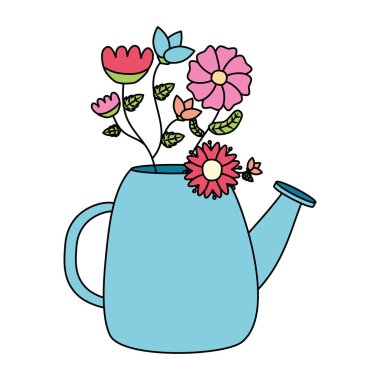 Çiçeklerle sulama kutusu