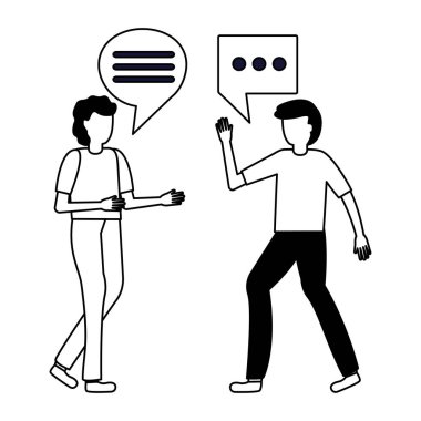 iki adam kabarcıklar konuşmak