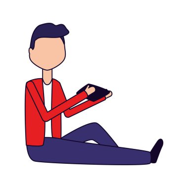 Akıllı telefon kullanan adam