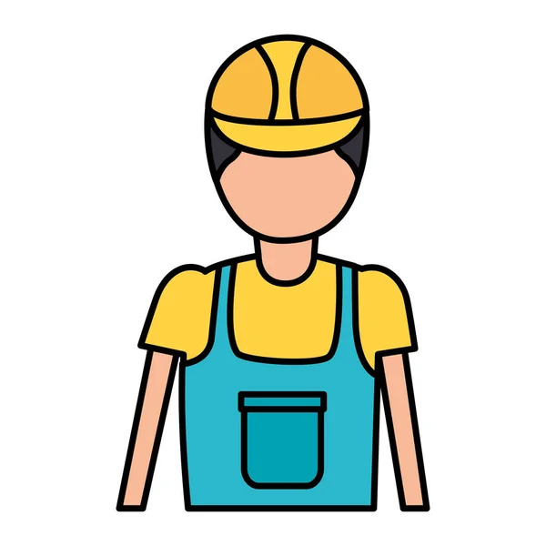 Construction worker in overall — Stock Vector