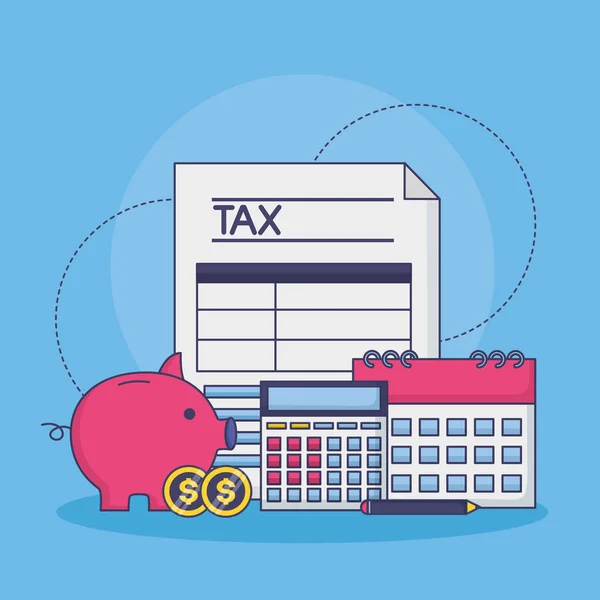 Begrip belastingbetaling — Stockvector