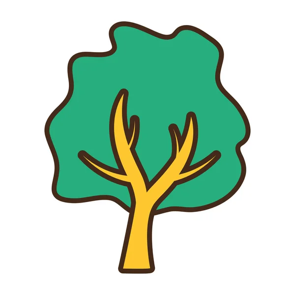 Arbre forêt botanique — Image vectorielle