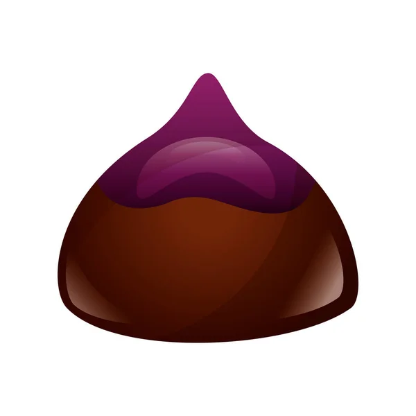 Sladká čokoláda z čokolády, samostatná ikona — Stockový vektor