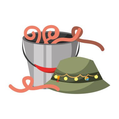 şapka balıkçılık kova solucan yem ekipmanları hobi