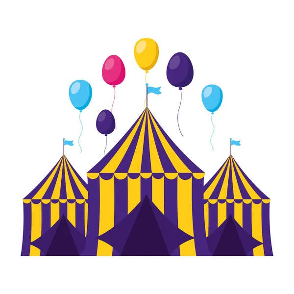 Carnival tält ballonger — Stock vektor