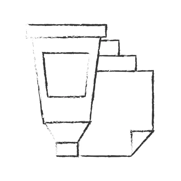 平面设计彩色涂料块茎和纸张 — 图库矢量图片