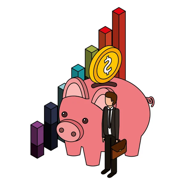 Zakelijk financieel geld — Stockvector