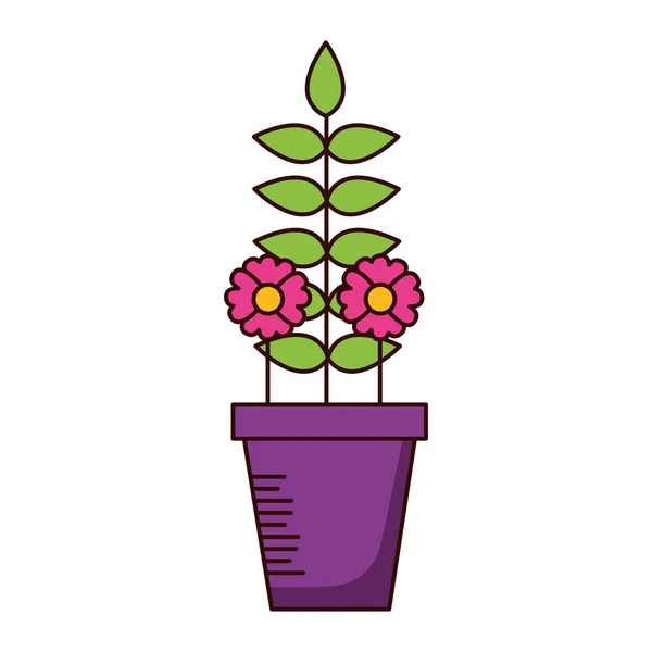 Gepotte bloemdecoratie — Stockvector