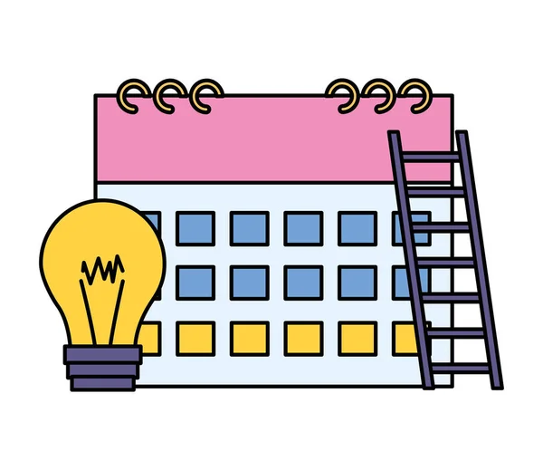 Επιχειρηματικό ημερολόγιο λάμπα σκάλες — Διανυσματικό Αρχείο