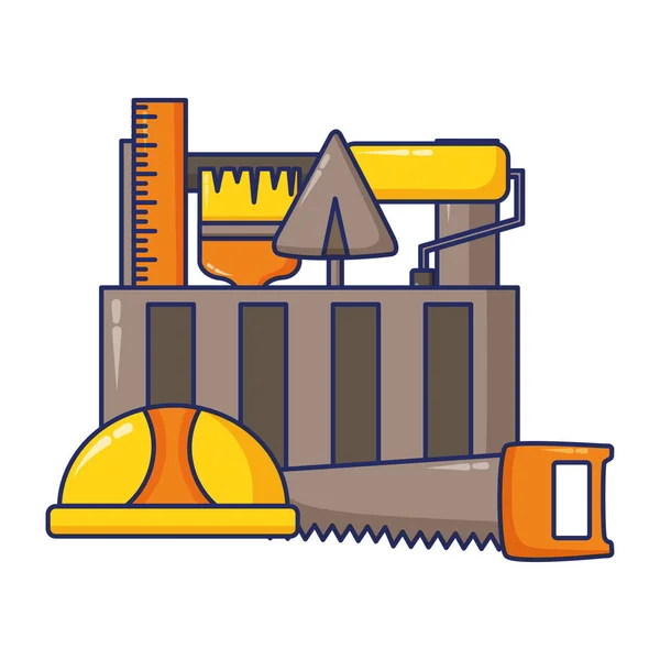 Ferramenta de construção caixa de ferramentas — Vetor de Stock
