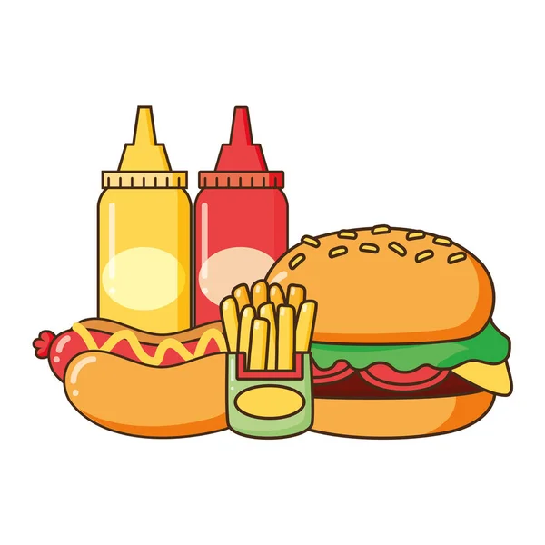 Fast food related — Stock Vector