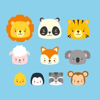 Sevimli hayvan çizgi filmi