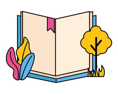 açık kitap ağaç bitki