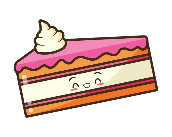 Kawaii fastfood — Stockvector