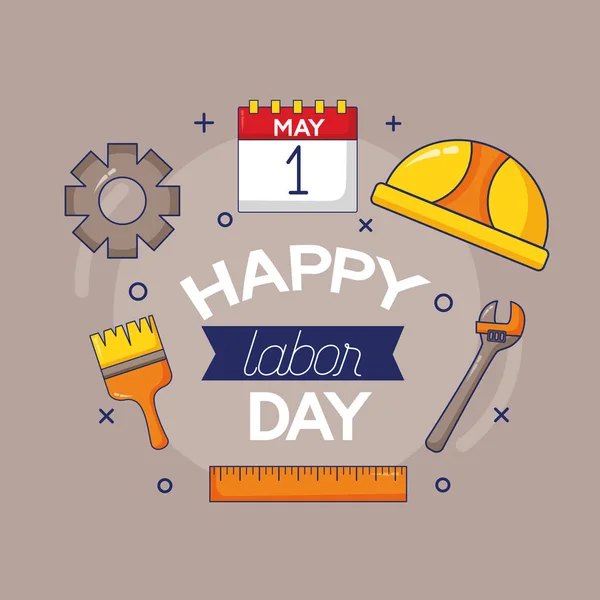 Feliz Día del Trabajo — Vector de stock