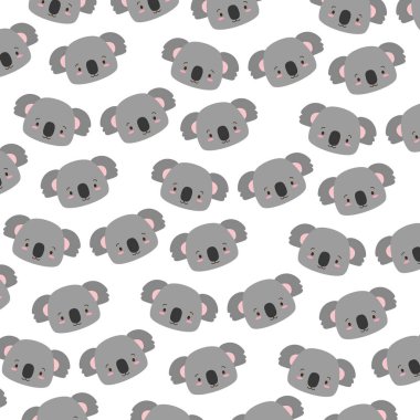 sevimli koala yüz karikatür arka plan